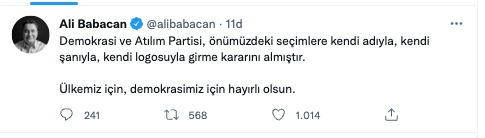 6'lı masada ilk ayrılık! Babacan'dan sürpriz seçim kararı